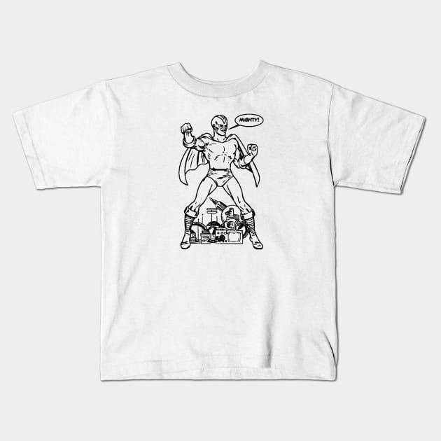 Mighty Men and Monster Maker Kids T-Shirt by GeekGiftGallery